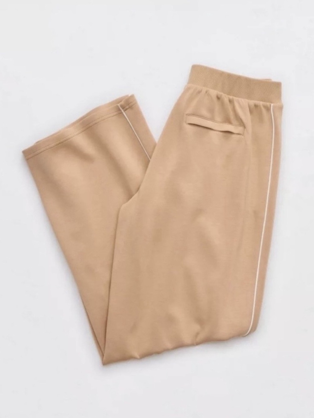 OFFLINE by Aerie - ChillUp Sporty Track Tan Stretch Trouser Pant - Large Long